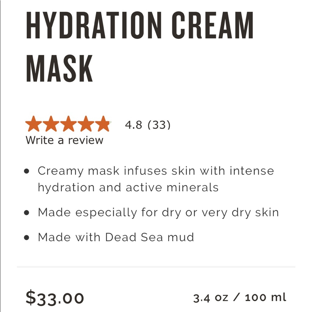 5 for $25-Ahava Hydration Creme Mask - Picture 5 of 8